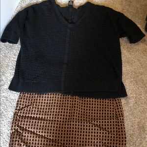 Shirt and skirt outfit